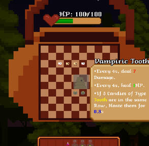 Tricky Treats - A Backpack-Hero-like Roguelike, where you go out to fight other Kids for their Candies to gain access to the &quot;Cool Kids&quot; Halloween Party!